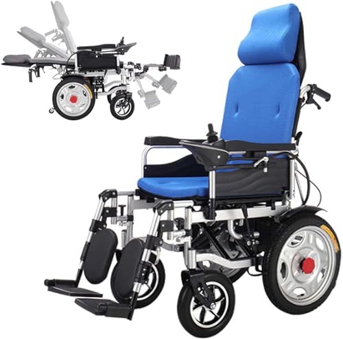 Elektro-Rollstuhl - Klapprollstuhl Elektrisch Mit Verstellbare Rückenlehne & Fußstütze, Elektrischer Rollstuhl Faltbar, Für Behinderte Und Senioren 1