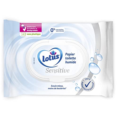 Lotus Toilettenpapier, feucht, Sensitive, 42 Stück, 4 Stück