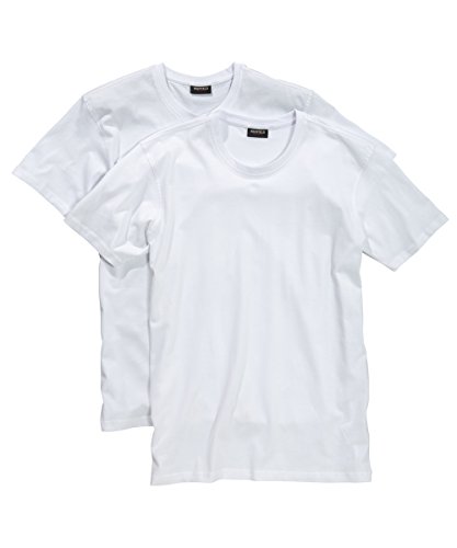 Redfield T-Shirt mit Rundhalsauschnitt im Doppelpack in weiß, Größe:8XL