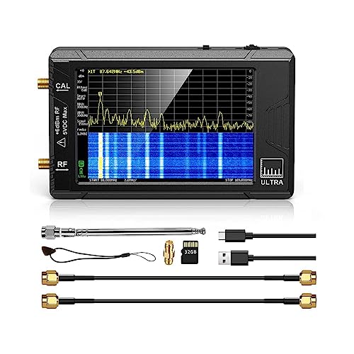 Evzvwruak Ultra 4-Spektrumanalysator Aus Kunststoff, Tragbarer TINY SA-Frequenzanalysator 100 KHz Bis 5,3 GHz
