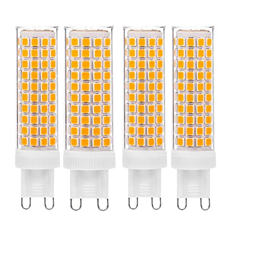 12W G9 LED Lampen,3000k Warmweiß Kein Flackern LED Leuchtmittel, Nicht Dimmbar, 1200 Lumen,360 Grad Winkel, Ersatz 120W G9 Halogenlampe,4er Pack