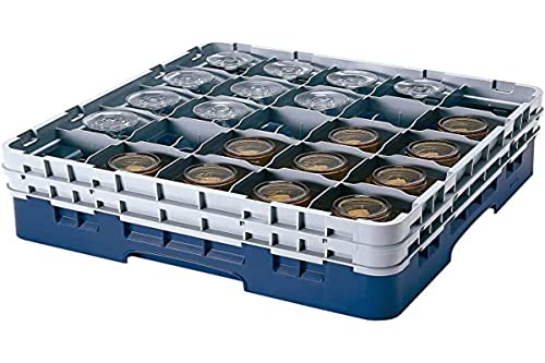 Cambro 30S318 Camrack Polypropylen Körbe für Stiel und Bechergläser mit 30 Fächern, 1/1 Grösse, Marineblau, 7.94cm Durchmesser, 9.2cm Maximale Höhe, 5 Stück