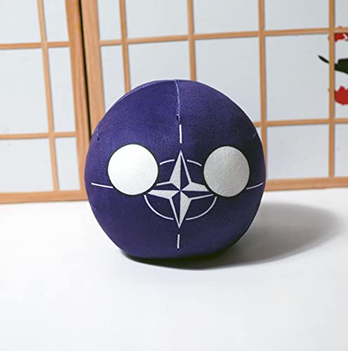 Polandball Countryball Plüschpuppe, Cosplay Ukraine Spanien Portugal Polen Ball Stofftier Anhänger Mini Kissen, Anime Fan NATO