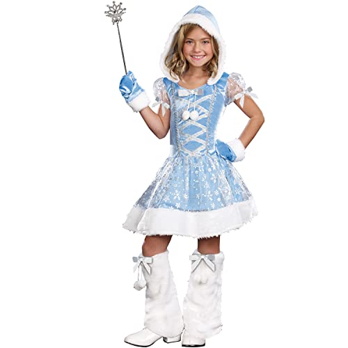 Krause & Sohn Eiskönigin Kostüm Prinzessin Elsa von Erendell für Kinder 6-12 Jahre blau Fasching Kindergeburtstag (6-8 Jahre)