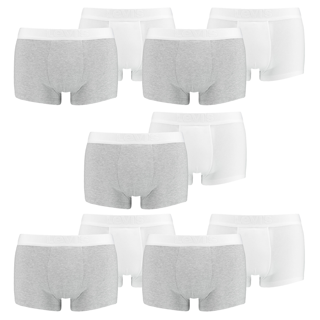10er Pack Levis Herren Premium Trunk Boxer Shorts Unterhose Pant Unterwäsche