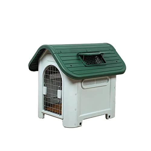 Hundehütte für den Sommer, im Freien, luxuriöses Nest für kleine Hunde, im Freien, regenfest, Sonnenschutzkäfig, geeignet für Wohnzimmer, Balkon, Innenhof (grün) elegant