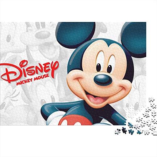 Puzzle Mickey Mouse 1000 Teile Puzzles Für Erwachsene Spielzeug,Cartoon Puzzle Premium Holzpuzzle Geburtstagsgeschenk,Geschenke Für Frauen,Wandkunst 1000pcs (75x50cm)