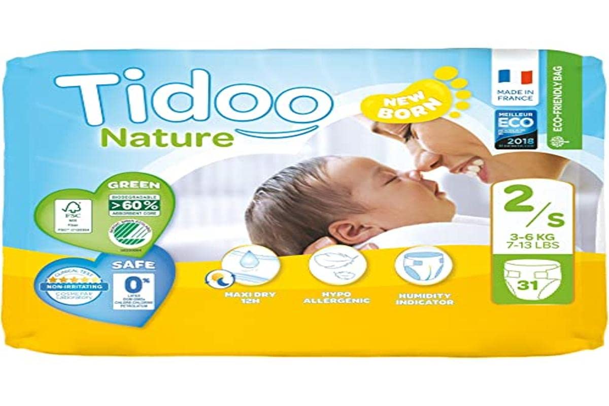 Tidoo Unisex - Baby Windeln T2 mini 3 6 kg 31-er Pack 503792