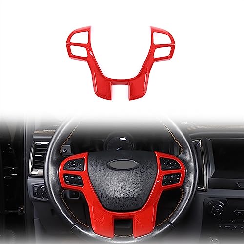 ABS Rot Für Ford Für Ranger Für Wildtrak 2015-2021 Auto Center Control Shift Wasser Tasse Lenkrad Glas Aufzug Rahmen Aufkleber Zubehör Zubehör (Color : 6)