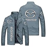 Outwear Herrenjacke - Mazda 3D Prin Jacken Stehkragen Business Casual Teenager Jacken Winddicht Radfahren Jersey B-X-Large