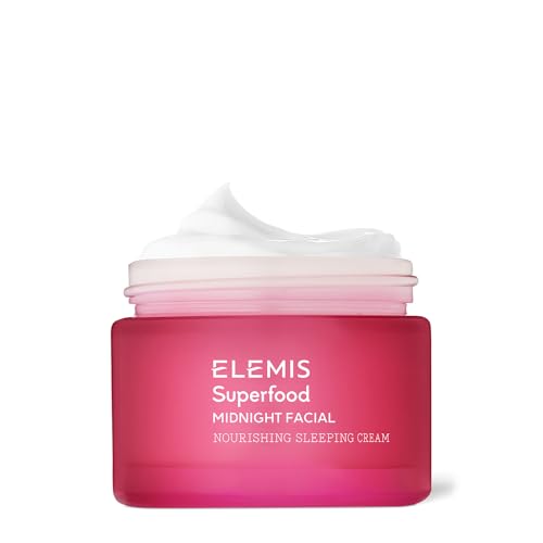 ELEMIS Superfood Midnight Facial, präbiotische Nachtcreme zum Nähren, Auffrischen und Beleben, luxuriöse Nachtcreme für trockene Haut, Gesichtsfeuchtigkeitspflege für einen weichen, 50 ml