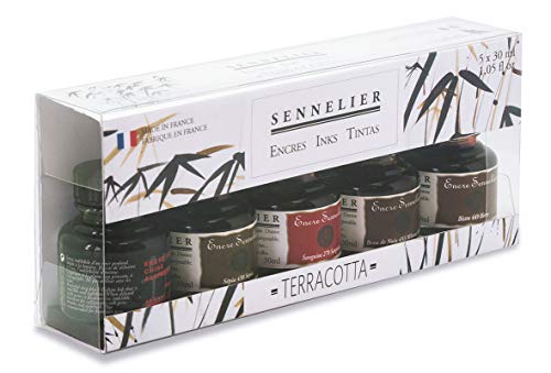 Sennelier Tuscheset - Erdfarben - 5 x 30 ml
