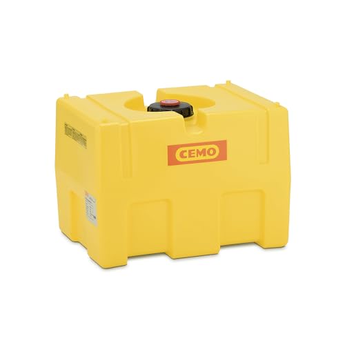 CEMO 10096 PE-Fass kastenförmig, gelb, 200 L