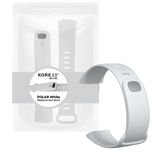 Kore 2.0 Elite Fitness-Tracker-Ersatzband (weiß) – für Kore 2.0 Elite Aktivitäts- und Fitness-Tracker l weiches, bequemes Fitness-Armband l Kore Uhrenzubehör | erhältlich in 4 Farben