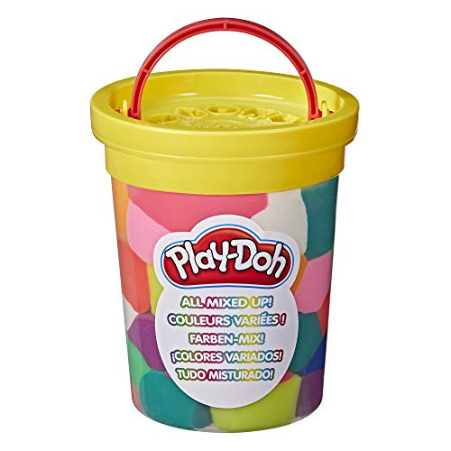 Play-Doh Gemischte Tonne, große Tonne mit verschiedenen Knetfarben für Kinder ab 2 Jahren, 1246 g F4684 Mehrfarbig