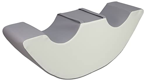 Velinda Doppel-Schaukelfigur Böhnchen Schaumstoff-Wippe Balancierbrücke Wippschaukel (Farbe: weiß,grau)