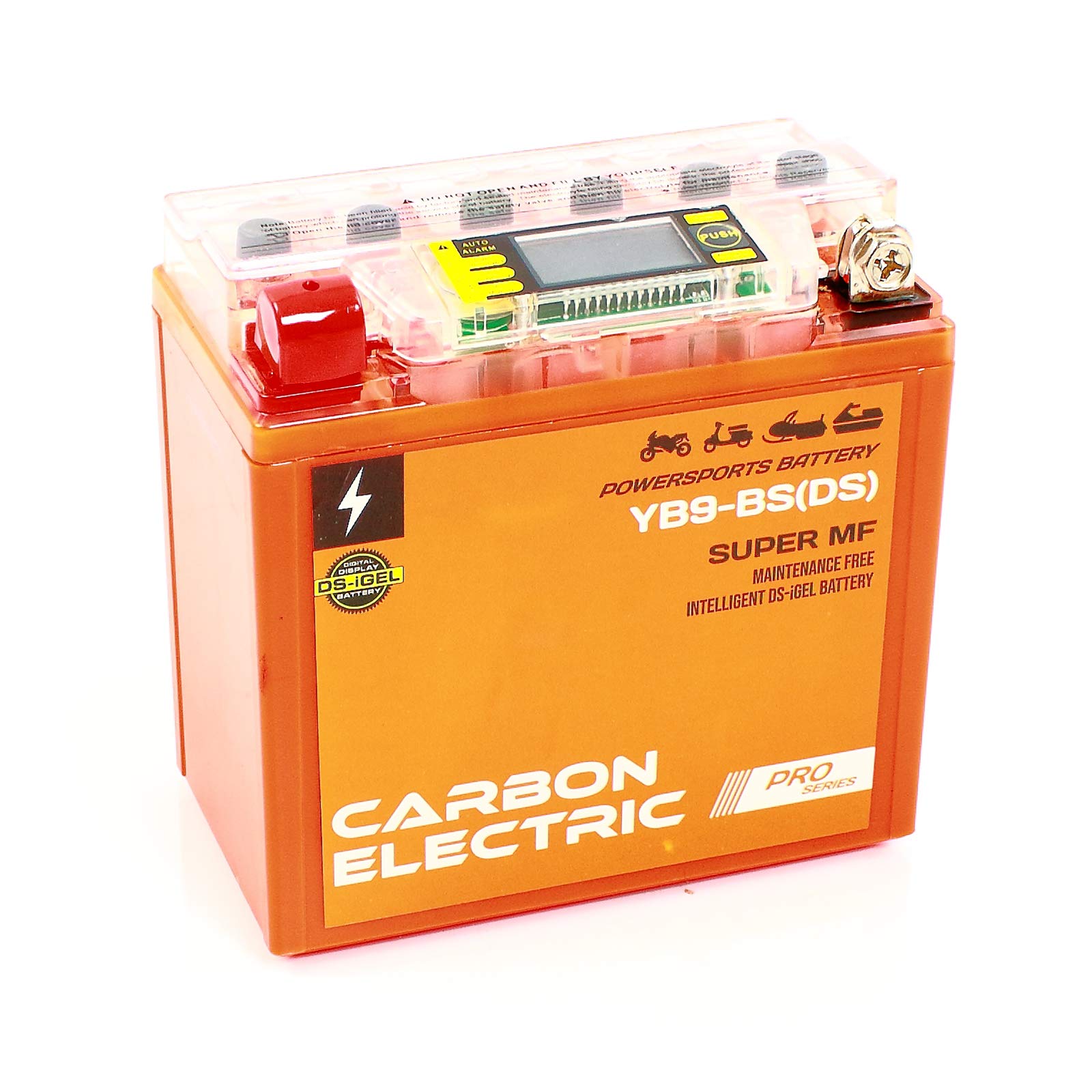 Carbon Electric Batterie YB9-BS Motorradbatterie 12V 9Ah Mit Stromtester Motorrad Roller Rollerbatterie