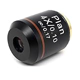 LCLXSH Laborverbrauchsmaterialien 4X 10x 40x 100x Infinity-Plan-Objektivlinse, 45mm Montagelgewinde optische Linse Objektivadapter (Color : 4X)