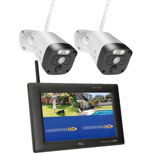 SecuFirst Überwachungskameras Aussen Set mit Innen Monitor, 7 Zoll Touchscreen Babyphone mit Kamera Überwachung 2K 3MP, Kabellos ohne WLAN, mit Bewegungsmelder, 32GB SD-Karte, Gegensprech