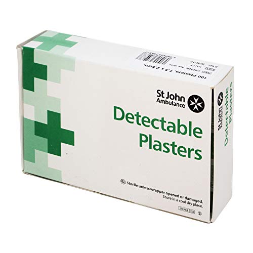 St John Ambulance Detectable Plasters 7.5 x 2.5cm - pk100