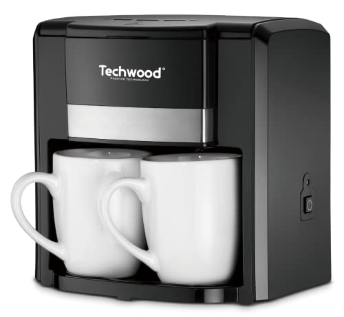 Techwood TCA-206 Kaffeemaschine Duo + 2 Tassen