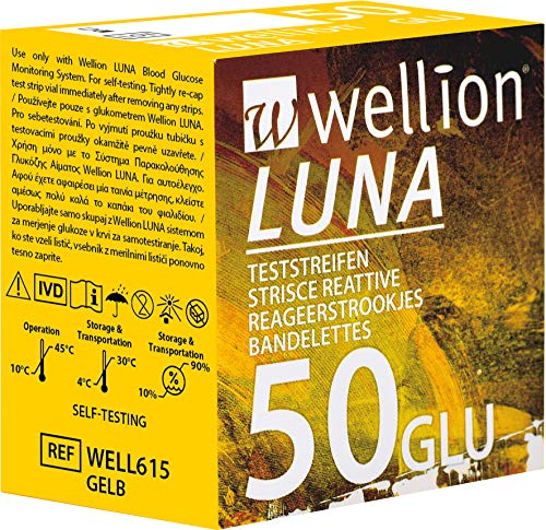 Wellion LUNA Blutzucker-Teststreifen, 50 Stück
