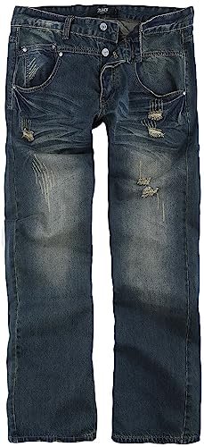Black Premium by EMP Herren Blaue Destroyed Jeans mit Waschung W34L34