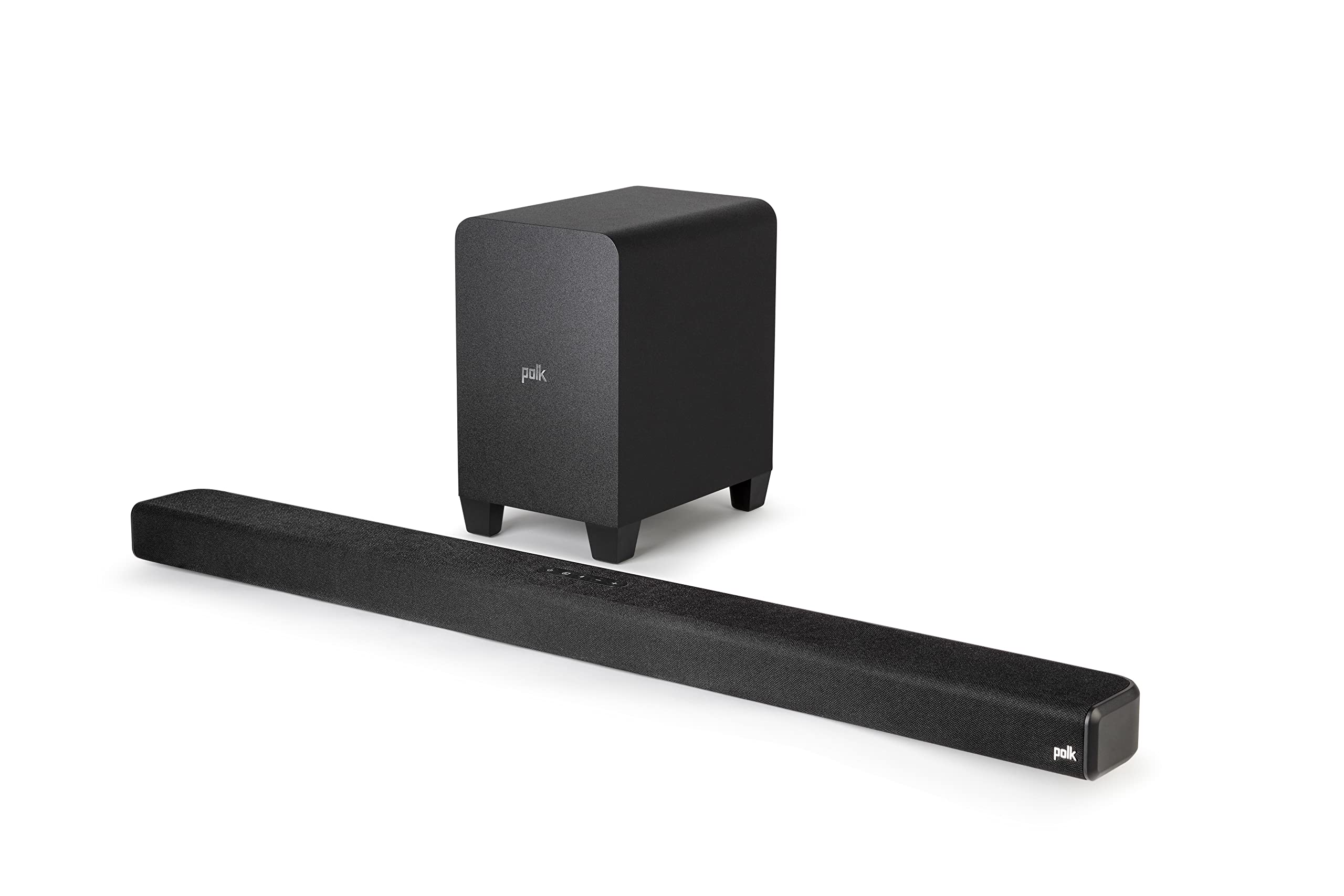 Polk Audio Signa S4 True Dolby Atmos Soundbar mit Wireless Subwoofer, 3.1.2 Soundbar-System, HDMI eARC, Bluetooth, AUX, optischer Eingang, Schwarz