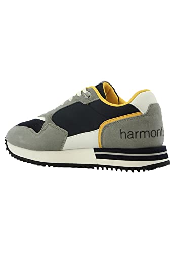 Herren Sneakers Harmont E Blaine EFM231.050, Grau Blau, 43 EU