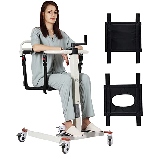 GCCSSBXF Tragbarer Stuhllift - Behindertenlift Transferstuhl mit 180° geteiltem Sitz für Zuhause - Badezimmer Rollstühle und Toilettenstuhl - Rollstuhllifte