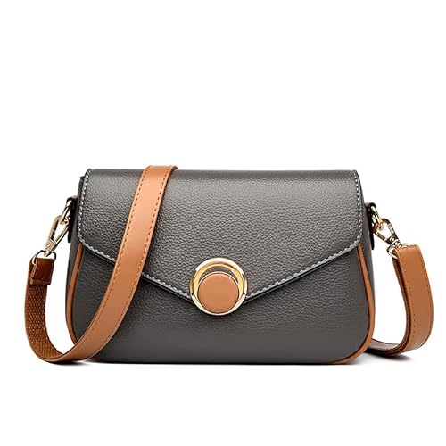 BHUJIA Damentasche, mittelalterliche große Kapazität, einfache One-Shoulder-Umhängetasche, kleine quadratische Tasche, grau, 23*9*16cm