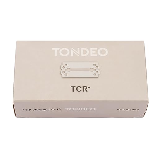 TONDEO Rasierklingen TCR+ | 10x10 rostfreie Doppelklingen für TONDEO Rasiermesser | Tradition meisterlicher Handwerkskunst