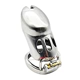 Stainless Steel Cock Cage Penile Bondage Ring Male Chastity Stealth Lock Device Adult Game Sex Toy for Men