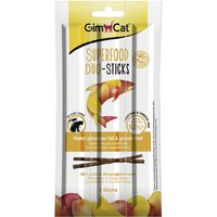 GimCat Superfood Duo-Sticks Lachs & Mango - Softer Kausnack mit hohem Fleischanteil und Vitaminen - 24 Packungen (24 x 3 Sticks)