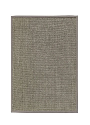 BODENMEISTER Sisal-Teppich modern hochwertige Bordüre Flachgewebe, verschiedene Farben und Größen, Variante: hell-grau, 80x150