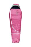 Grüezi bag Biopod Wolle Kids World Traveller Pink, mitwachsender Kinderschlafsack, Körpergröße 100-155cm, 140-180x65cm, 920 g, Packmaß Ø 19 x 20 cm