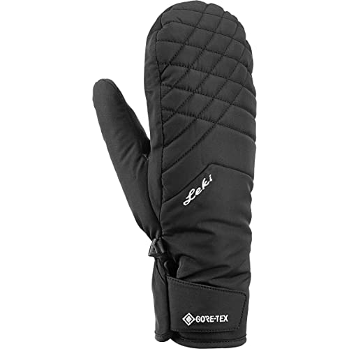 LEKI Damen Ski Handschuhe Fäustling Sveia GTX Lady Gore-TEX® Membran schwarz, Größe:7.5
