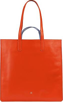 Dudubags, Shopper Tasche Leder 40 Cm in orange, Shopper für Damen 2