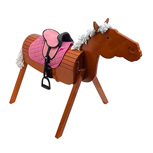 Sweety Toys 14026 Outdoor Gartenpferd Holzpferd OTTO Größe XL mit Sattel rosa
