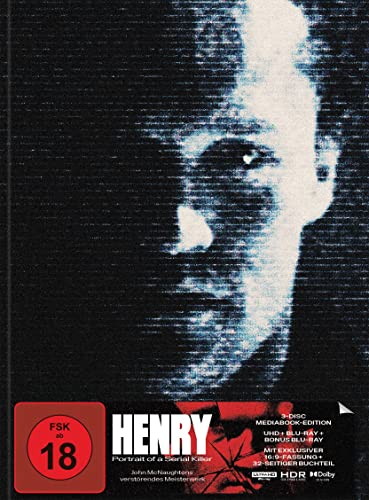 Henry: Portrait of a Serial Killer - Mediabook (Scott Saslow Artwork) - Limited Edition auf 750 Stück (4K Ultra HD) (+ Blu-ray) (+ Bonus-Blu-ray)
