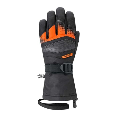 RACER - Handschuhe Junior Venom4 – Schwarz/Orange – 12 Jahre – Schwarz/Orange