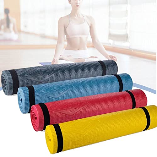 Bakaji Rutschfeste Yogamatte, 175 x 60 cm, hohe Dichte, Matte für Training, Fitness, Aerobic, Fitnessstudio, Gymnastik, mit Schultergurt, verschiedene Farben