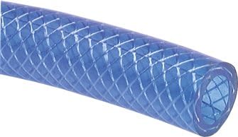 PVC-Gewebeschlauch 9 (3/8") x15mm, blau-transparent, 25 mtr. Rolle Ausführung:25 mtr. Rolle