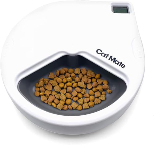 Cat Mate C300 Automatischer Futterspender für 3 Mahlzeiten, mit digitalem Timer für Katzen und kleine Hunde