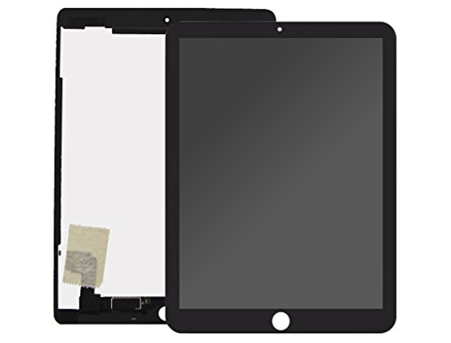 Handyteile24 ✅ LCD Display Touchscreen Bildschirm Digitizer Anzeige Wi-Fi + Cellular Komplett Einheit in Schwarz für iPad Air 2 A1566 + A1567