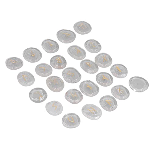 Runensteine, weiße Kristallrunen Stilvolles Aussehen Kleines Volumen für Haushalt für Hexe Dekoration für Weissagung