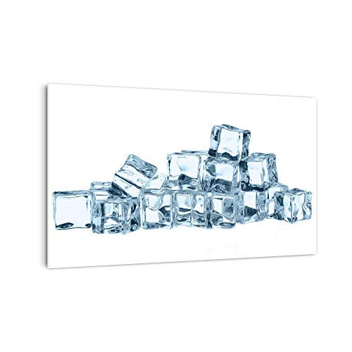 DekoGlas Küchenrückwand 'Eiswürfel blau' in div. Größen, Glas-Rückwand, Wandpaneele, Spritzschutz & Fliesenspiegel
