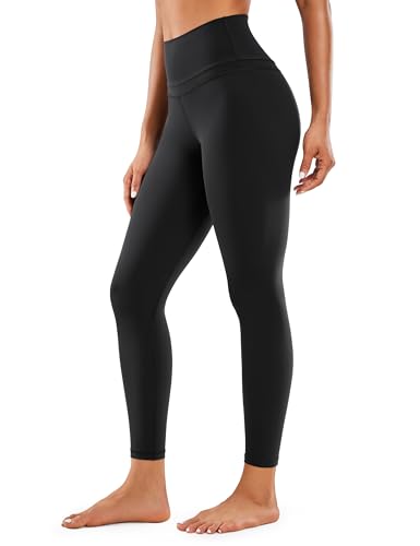 CRZ YOGA Damen Sports Yoga Leggings Sporthose mit Hoher Taille-Nackte Empfindung -63cm Schwarz 40