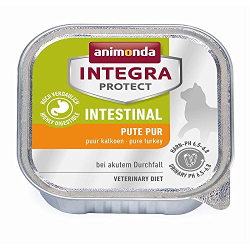 animonda Integra Protect Intestinal Katze, Diät Katzenfutter, Nassutter bei Durchfall oder Erbrechen, Pute pur, 16 x 100 g
