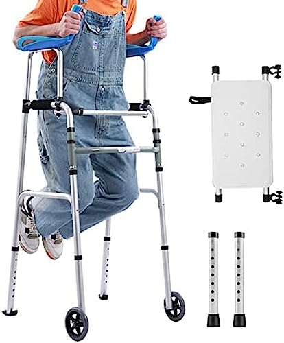 Aufrechter Rollator Für Große Personen, Zusammenklappbare Deluxe-Mobilitätshilfen Für Behinderte/ältere Menschen, Medizinischer Gehhilfe-Rollator Für Das Rehabilitationstraining,Gehhilfe,Hilarious
